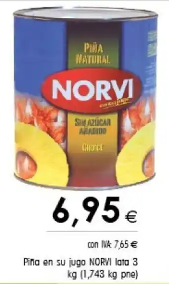 Cash Ifa Norvi Piña en su jugo lata 3 kg(1,743 kg pne) oferta