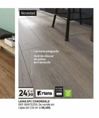 Leroy Merlin Novedad con base integrada fácil de colocar: sin juntas de transición 24.99 artens lama spc conondale ref. 89973259. se ve oferta
