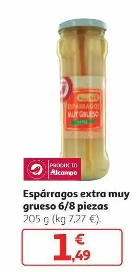 Alcampo Espárragos blancos alcampo oferta