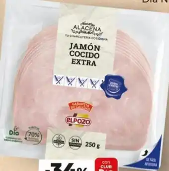 Maxi Dia Dia Nuestra Alacena Jamón Cocido Extra 85% Carne En Lonchas 250 g oferta