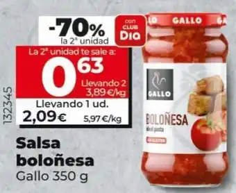Maxi Dia Gallo Salsa Boloñesa 350 g oferta