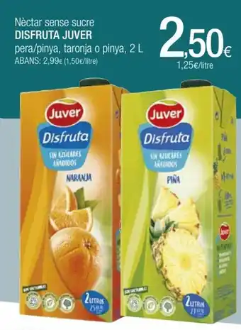 Condis Disfruta Juver Nèctar Sense Sucre Pera/Pinya, Taronja o Pinya, 2 L oferta