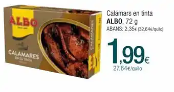 Condis Albo Calamars en Tinta, 72 g oferta