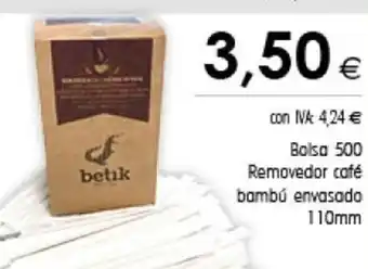 Cash Ifa Removedor Café Bolsa 500 Bambú Envasado 110mm oferta