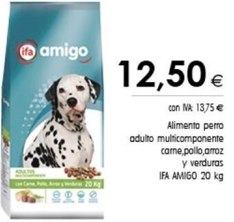 Cash Ifa Ifa Amigo Alimento Perro Adulto Multicomponente Carne, Pollo, Arroz y Verduras 20 kg oferta