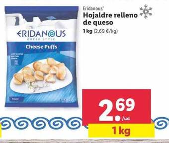 Lidl Eridanous Hojaldre Relleno De Queso oferta