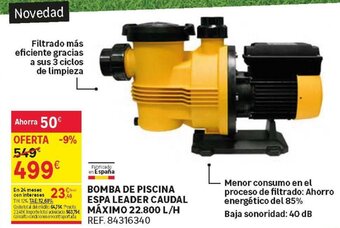 Leroy Merlin Bomba De Piscina Espa Leader Caudal Máximo 22.800 L/H oferta