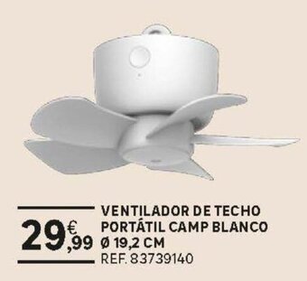 Leroy Merlin Ventilador De Techo Portátil Camp Blanco Ø 19,2 cm oferta
