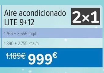 Carrefour Aire acondicionado lite 9+12 oferta