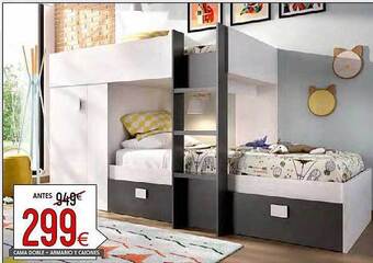 Atrapamuebles Cama Doble + Armario Y Cajones oferta