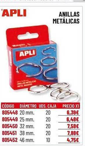 Carlin Apli Anillas Metálicas oferta