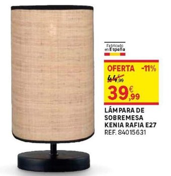 Leroy Merlin Lámpara De Sobremesa Kenia Rafia E27 oferta