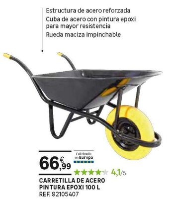 Leroy Merlin Carretilla De Acero Pintura Epoxi 100 L oferta