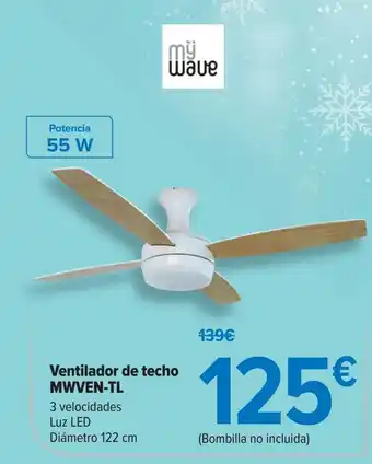Carrefour My wave ventilador de techo mwven-tl oferta