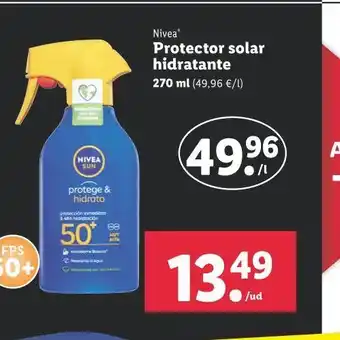 Lidl Protector solar hidratante oferta
