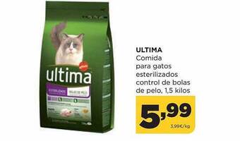 Alimerka Ultima Comida Para Gatos Esterilizados Control De Bolas De Pelo oferta