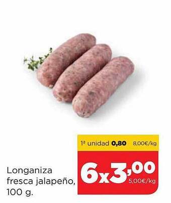 Alimerka Longaniza Fresca Jalapeño oferta