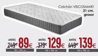 Atrapamuebles Colchón Viscosmart 21 Cm oferta