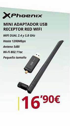 Dynos Informática Phoenix Mini Adaptador Usb Receptor Red Wifi oferta