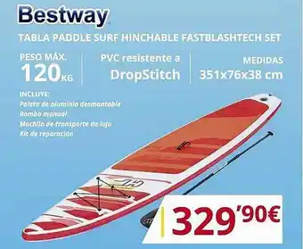 Dynos Informática Bestway Tabla Paddle Surf Hinchable Fastblashtech Set oferta
