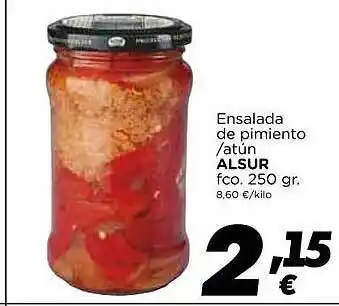 Supermercados Piedra Ensalada De Pimiento O Atún Alsur oferta