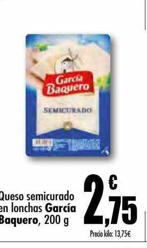 Unide Supermercados Queso Semicurado En Lonchas Garcia Baquero oferta