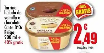 Unide Supermercados Tarrina Helado De Vainilla O Chocolate Carte D'or Frigo oferta