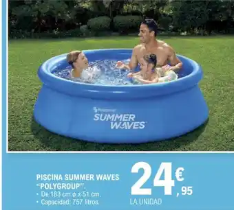 E.Leclerc Polygroup Piscina Summer Waves 183 cm x 51 cm 757 litros oferta