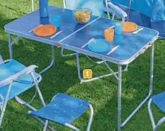 E.Leclerc Mesa De Camping Plegable De 4 Personas Con Taburetes De 120 x 60 x 70 cm oferta