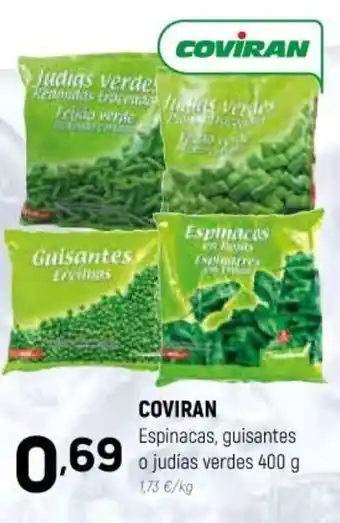 Coviran Coviran Espinacas, guisantes o judias vardes 400 g oferta