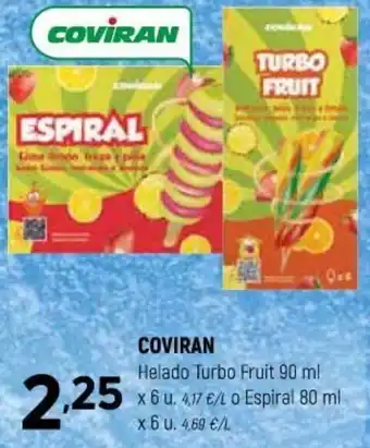 Coviran Coviran Helado Turbo Fruit 90 ml x 6 u o Espiral 80 ml x 6 u. oferta