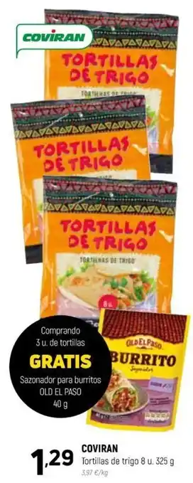 Coviran Coviran Tortillas de trigo 8 u. 325 g oferta