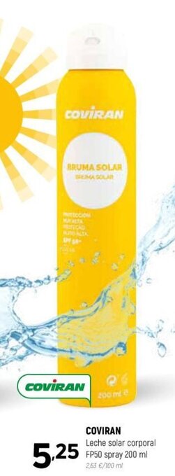 Coviran Coviran Leche solar corporal FP50 spray 200 ml oferta