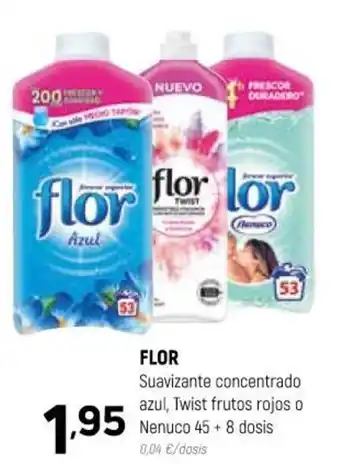 Coviran Flor Suavizante concentrado azul,Twist frutos rojos o Nenuco 45 + 8 dosis oferta