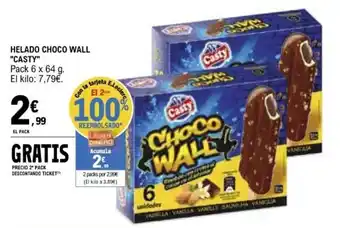 E.Leclerc Casty Helado Choco Wall Pack 6 x 64 g. oferta