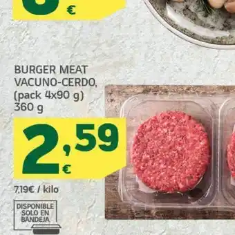 HiperDino Burger Meat Bacuno oferta