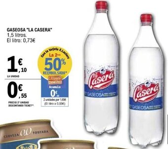 E.Leclerc La Casera Gaseosa 1,5 litros oferta