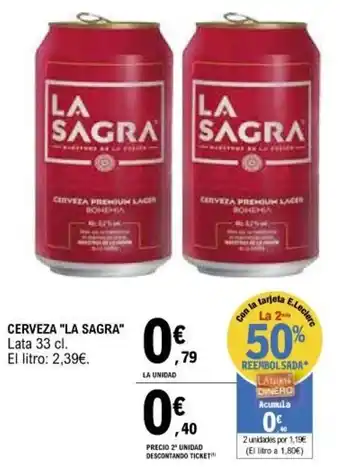E.Leclerc La Sagra Cerveza Lata 33 cl oferta