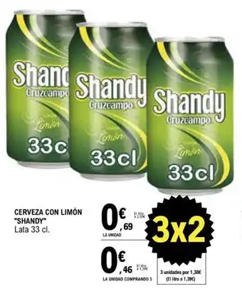 E.Leclerc Shandy Lata Cerveza con Limón 33 cl oferta