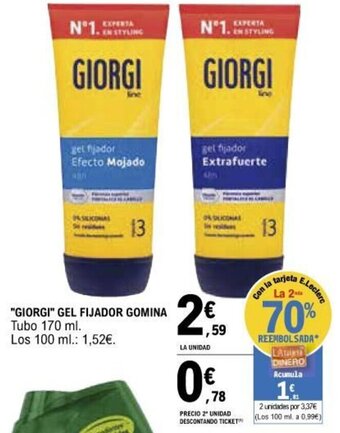E.Leclerc Giorgi Gel Fijador Gomina 170 ml oferta
