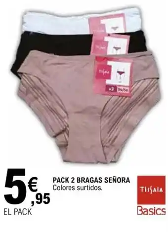 E.Leclerc Basics Pack 2 Bragas Señora oferta