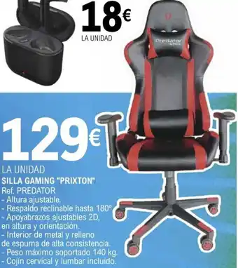 E.Leclerc Prixton Silla Gaming oferta