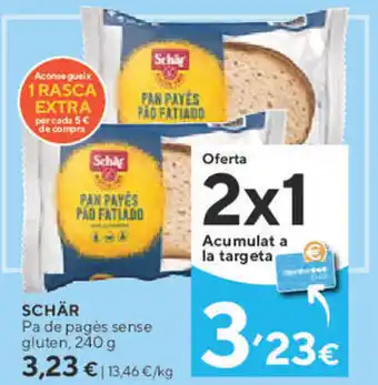 Caprabo Schär Pa de Pagès sense gluten 240 g oferta