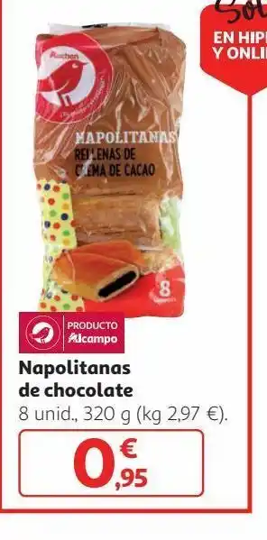 Alcampo Napolitana de chocolate auchan oferta