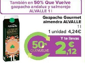 Carrefour Gazpacho gourmet almendra alvalle oferta