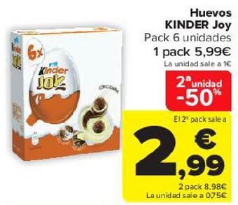 Carrefour Huevos kinder joy oferta