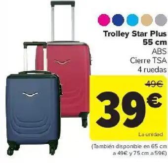 Carrefour Trolley star plus 55cm oferta
