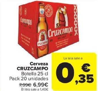 Carrefour Cerveza cruzcampo oferta