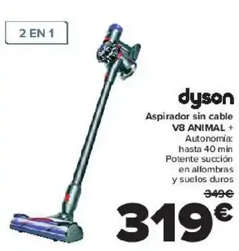 Carrefour Dyson aspirador sin cable v8 animal+ oferta