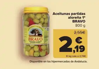 Carrefour Aceitunas partidas aloreña 1ª bravo oferta